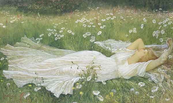 Summer, 1895 Oil Painting by Walter Crane