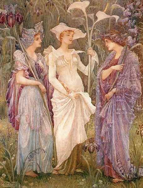 Signs of Spring Oil Painting by Walter Crane