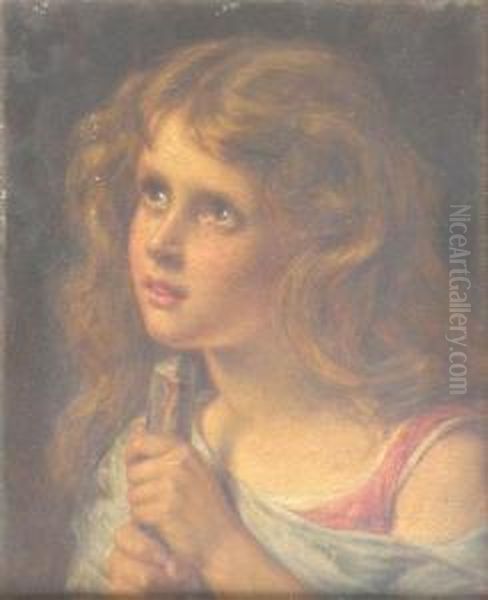 Portrait Of A Little Girl Oil Painting by William Gale