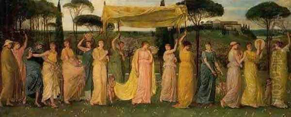 The Advent of Spring Oil Painting by Walter Crane