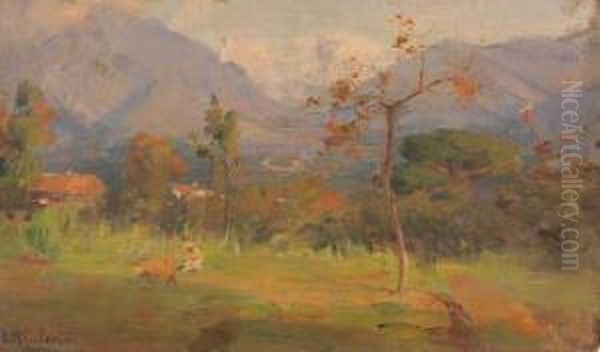 Paesaggio Oil Painting by Leopoldo Galeota