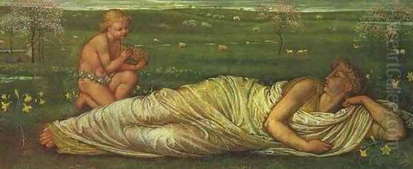 The Earth and Spring Oil Painting by Walter Crane