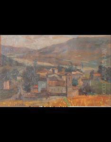 Veduta Di Paese Oil Painting by Leopoldo Galeota