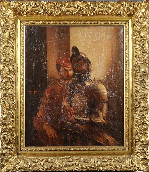 Homme En Armure Oil Painting by Louis Gallait