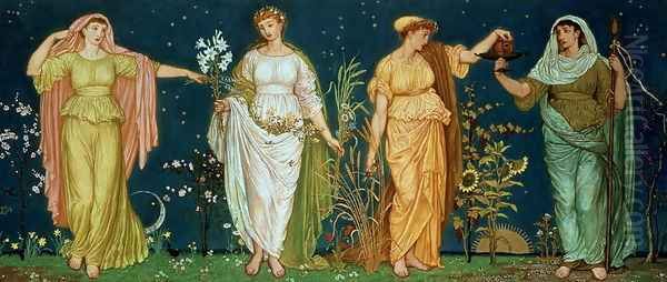 The Seasons Oil Painting by Walter Crane