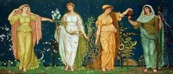 The Seasons 2 Oil Painting by Walter Crane