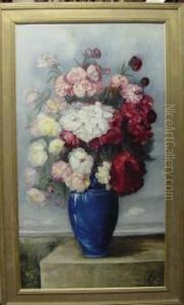 Floral Still Life by Paul Ch. Emmanuel Gallard-Lepinay