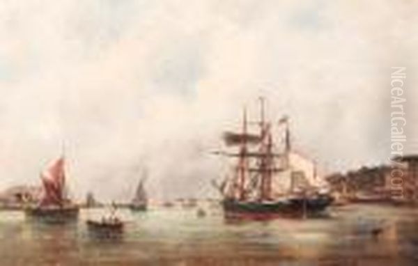 Le Havre Oil Painting by Paul Ch. Emmanuel Gallard-Lepinay