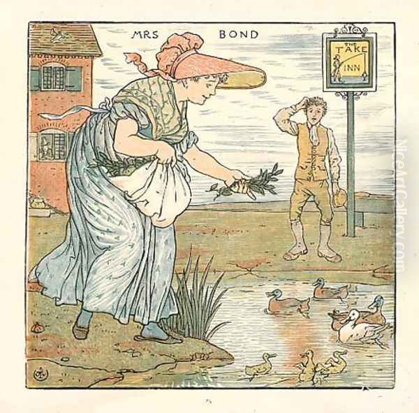 The Baby's Opera Oil Painting by Walter Crane