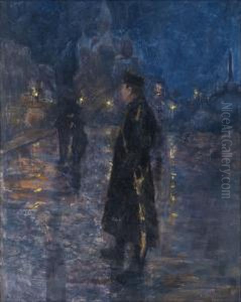 Yo Helsingissa. Oil Painting by Akseli Gallen-Kallela