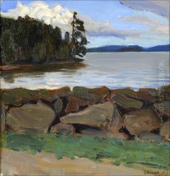 Kesapilviajarven Ylla. Oil Painting by Akseli Gallen-Kallela