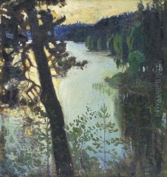 Landscape From Ruovesi Oil Painting by Akseli Gallen-Kallela