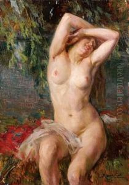 Nudo Femminile Oil Painting by Riccardo Galli