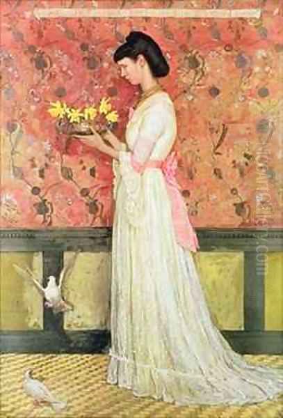 Portrait of Mrs Ingram Bywater Oil Painting by Walter Crane