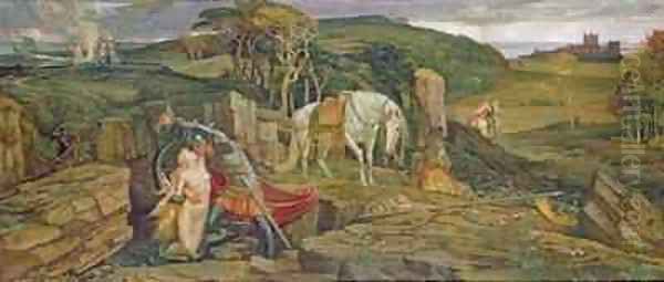 The Laidly Worm of Spindleston Heugh Oil Painting by Walter Crane