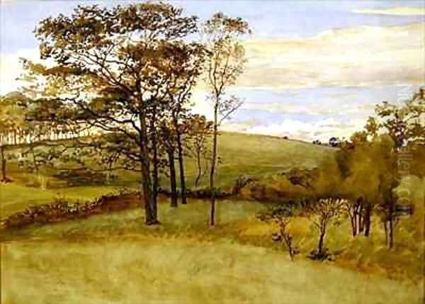 Late Summer Landscape 2 Oil Painting by Walter Crane