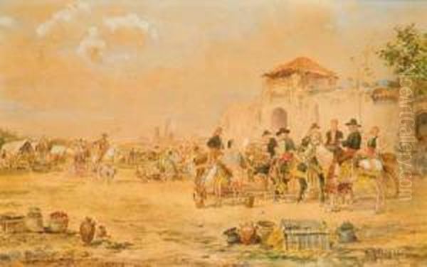 Romeria by Baldomero Galofre Y Gimenez