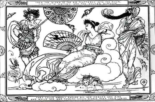 Then The Queen of the Air Fluttered into The Room Oil Painting by Walter Crane