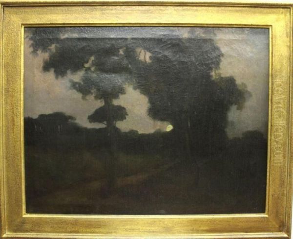 Paisaje Nocturno Oil Painting by Enrique Galwey Y De Garcia