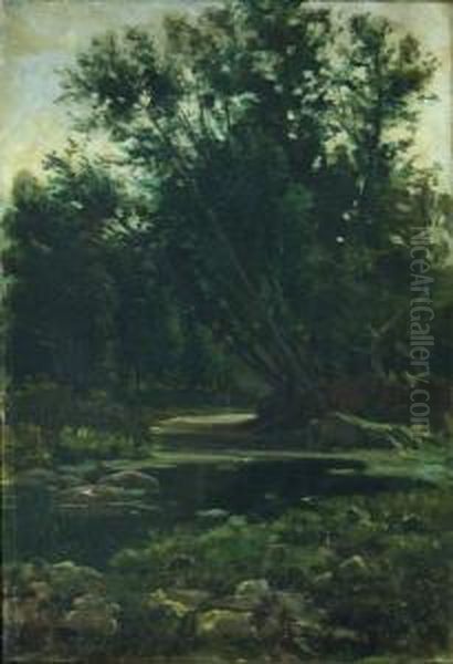 Paisaje Fluvial Oil Painting by Enrique Galwey Y De Garcia