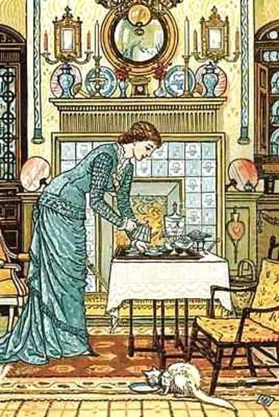 My Ladys Chamber Oil Painting by Walter Crane