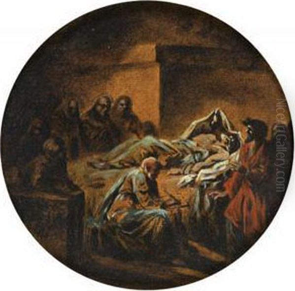 La Mort De Socrate Oil Painting by Jacques Gamelin