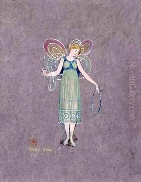 Fairy Ring from The Snowman Oil Painting by Walter Crane