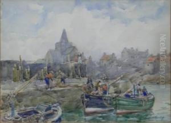 St Monans Oil Painting by Andrew Archer Gamley