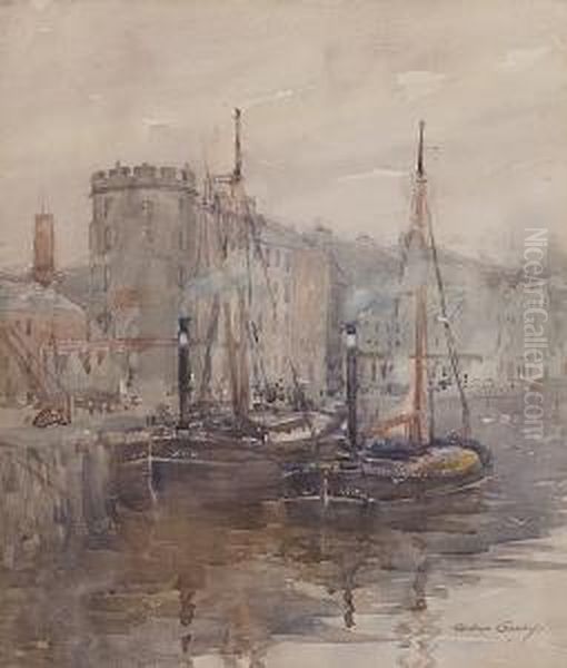 Shore, Leith Oil Painting by Andrew Archer Gamley