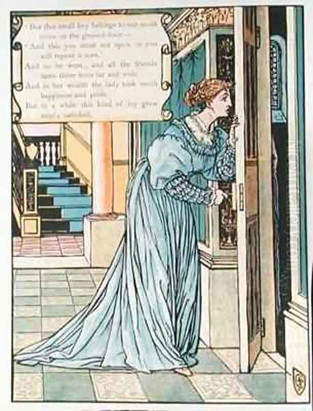 Illustration for Bluebeard Oil Painting by Walter Crane