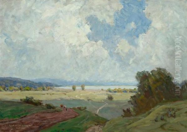 Blick Auf Den Ammersee Oil Painting by Otto Gampert