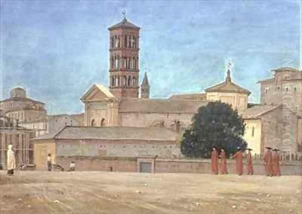 View of the Campanile of Santa Francesca Romana Rome Oil Painting by Walter Crane