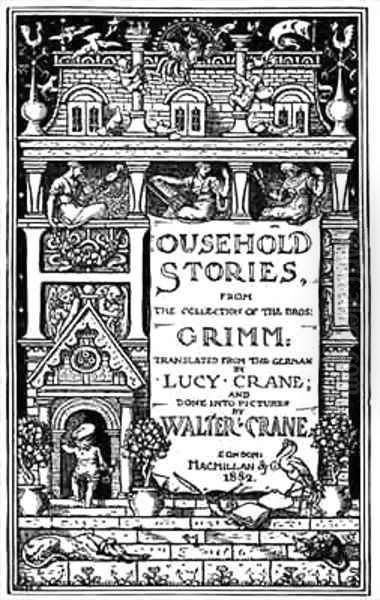 Front Cover of Household Stories Oil Painting by Walter Crane