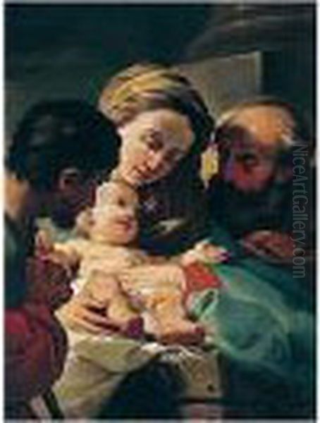 The Adoration Of The Christ Child Oil Painting by Ubaldo Gandolfi