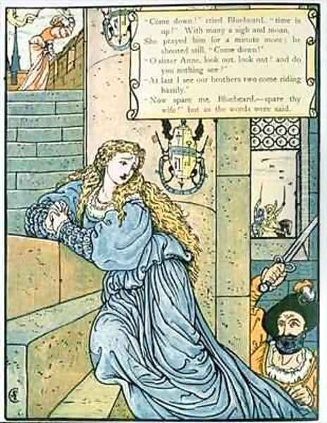 O Sister Anne do you nothing see Oil Painting by Walter Crane