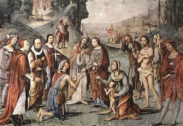 St Cecily's Charity 1505-06 Oil Painting by Lorenzo Costa