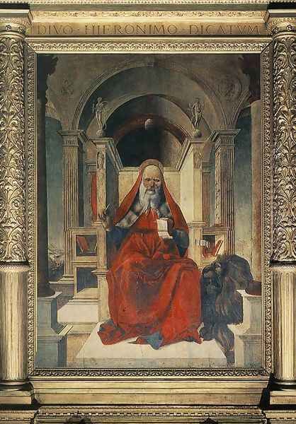 St Jerome 1485 Oil Painting by Lorenzo Costa