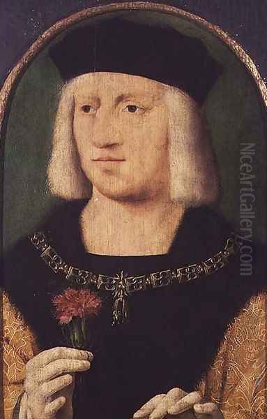 Emperor Maximilian I, c.1508-09 Oil Painting by Joos Van Cleve