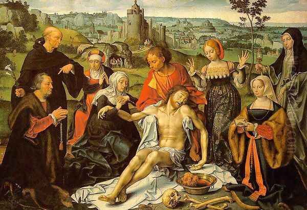 Altarpiece of the Lamentation (central) Oil Painting by Joos Van Cleve