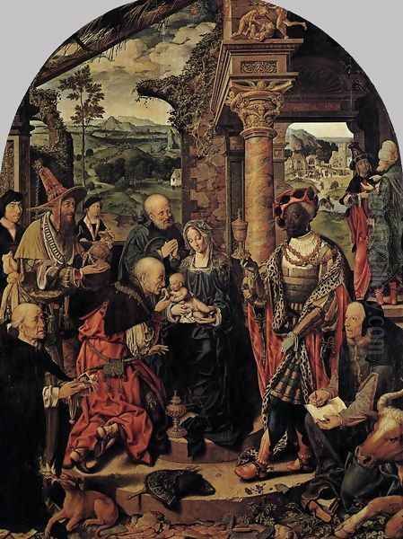 Adoration of the Magi 1526-28 Oil Painting by Joos Van Cleve