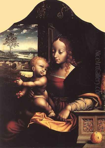 Virgin and Child c. 1535 Oil Painting by Joos Van Cleve