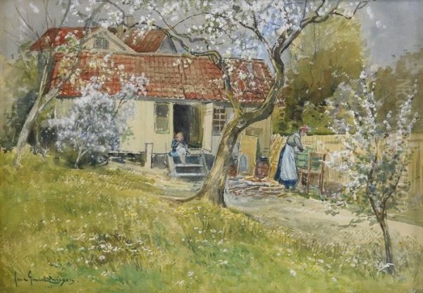 Varbyken Oil Painting by Anna Gardell-Ericson