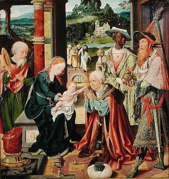 The Adoration of the Magi Oil Painting by Joos Van Cleve