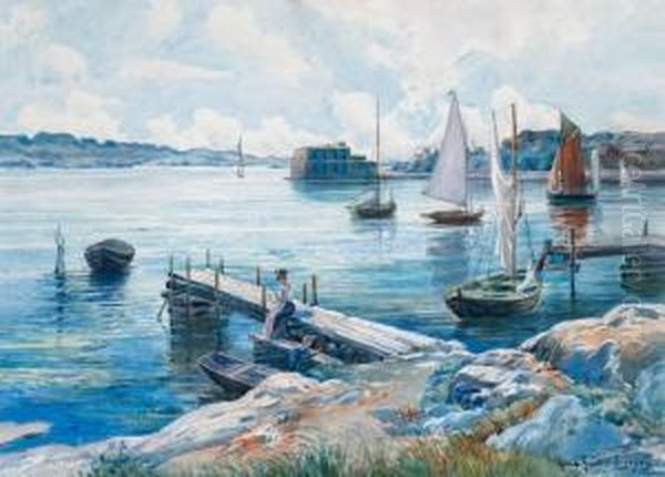 Sommardag, Vastkusten Oil Painting by Anna Gardell-Ericson