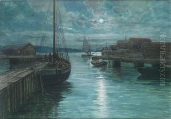 Kaj I Nattljus Oil Painting by Anna Gardell-Ericson