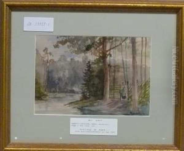 Kvinna Med Ambar Vid A. Oil Painting by Anna Gardell-Ericson