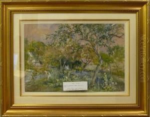 Vildvuxen Tradgard. Ca Oil Painting by Anna Gardell-Ericson