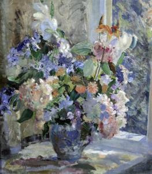 Still Life Of Flowers In A Vase by Stanley Horace Gardiner