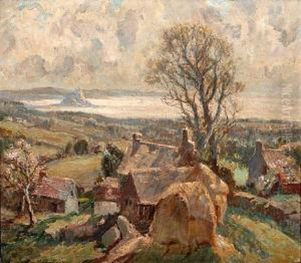 Mounts Bay From Boswarthen Oil Painting by Stanley Horace Gardiner