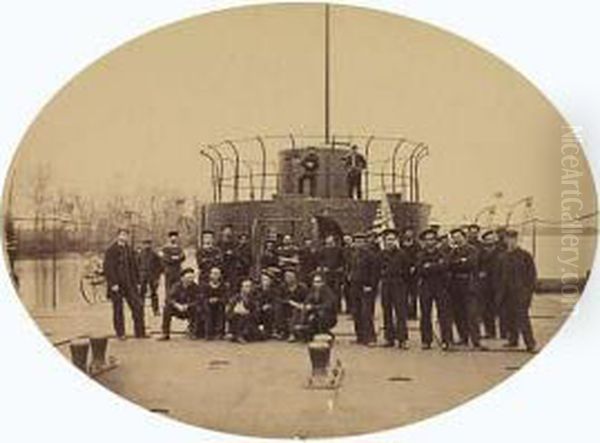 Pontoon Boat, Brandy Station, Virginia Oil Painting by Alexander Gardner